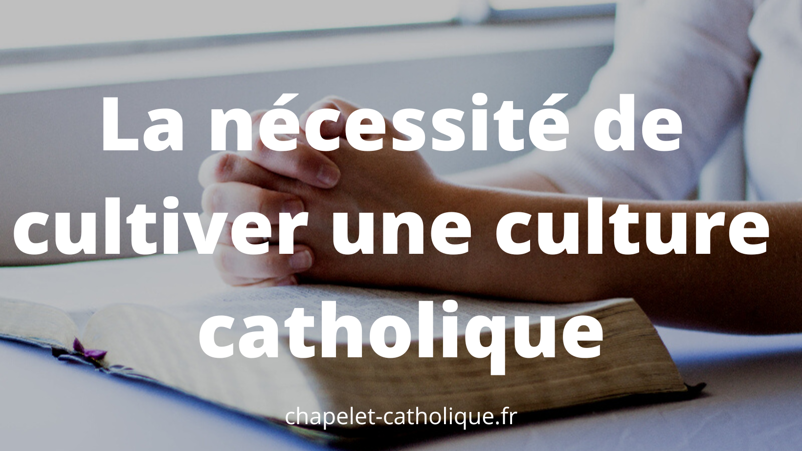 La nécessité de cultiver une culture catholique